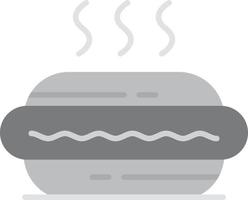 Hot Dog Flat Greyscale vector