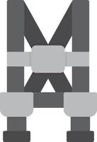 Harness Flat Greyscale vector