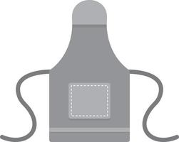 Apron Flat Greyscale vector