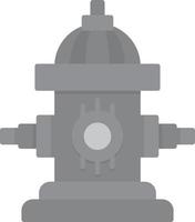 Fire Hydrant Flat Greyscale vector