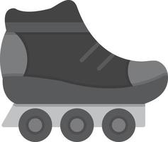 Skate Flat Greyscale vector