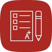 Exam Line Round Corner vector