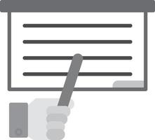 Teach Flat Greyscale vector