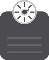 Weight Machine Flat Greyscale vector