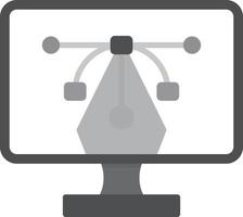 Graphic Design Flat Greyscale vector