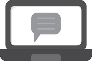 Laptop Mail Flat Greyscale vector
