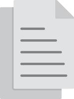 Document Flat Greyscale vector