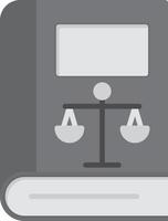 Law Book Flat Greyscale vector