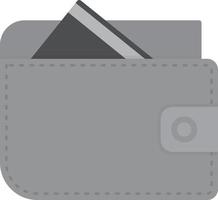 Wallet Flat Greyscale vector