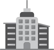 Office Building Flat Greyscale vector