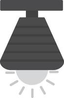 Lamp Flat Greyscale vector