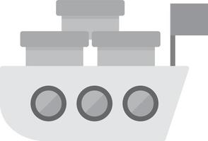 Ship Broker Flat Greyscale vector