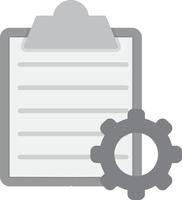 Order Processing Flat Greyscale vector