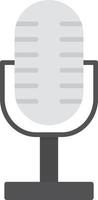 Microphone Flat Greyscale vector