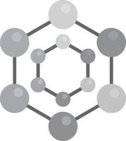Molecule Flat Greyscale vector