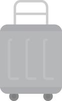 Suitcases Flat Greyscale vector