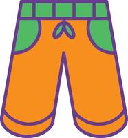 Shorts Line Filled Two Color vector