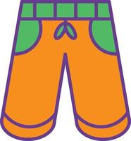 Shorts Line Filled Two Color vector