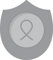 Shield Flat Greyscale vector