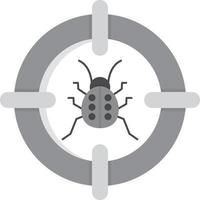 Virus Flat Greyscale vector