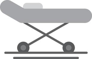 Stretcher Flat Greyscale vector