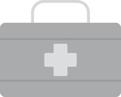 First Aid Box Flat Greyscale vector