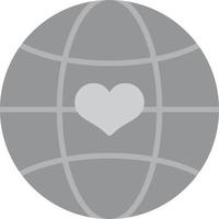 Globe Flat Greyscale vector