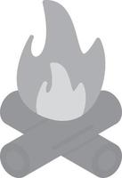 Fire Pollution Flat Greyscale vector