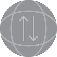 Global Transfer Flat Greyscale vector
