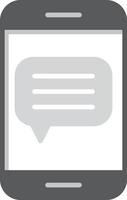 Message Flat Greyscale vector