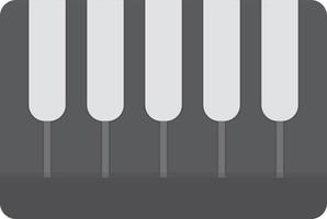 Piano Flat Greyscale vector