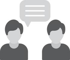 Conversation Flat Greyscale vector