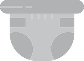 Diaper Flat Greyscale vector