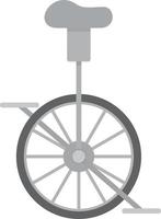 Unicycle Flat Greyscale vector