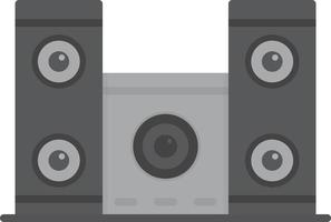 Speakers Flat Greyscale vector