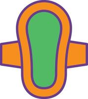 Sanitary Towel Line Filled Two Color vector