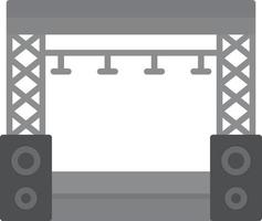 Stage Flat Greyscale vector