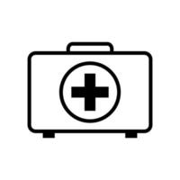 plantillas de diseño de vectores de iconos de kit médico sobre fondo blanco