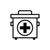 plantillas de diseño de vectores de iconos de kit médico sobre fondo blanco