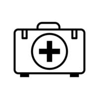 plantillas de diseño de vectores de iconos de kit médico sobre fondo blanco