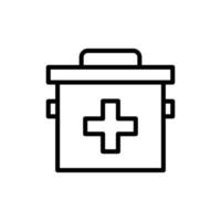 plantillas de diseño de vectores de iconos de kit médico sobre fondo blanco