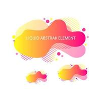 Liquid abstract element graphic gradient flat style design fluid vector colorful on white background