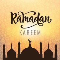 cartel de saludo de ramadán kareem