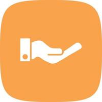 Hand Glyph Round Corner vector