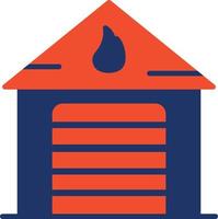 Fire Station Color Icon vector