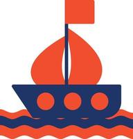 Boat Color Icon vector