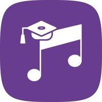 Music Education Glyph Round Corner vector