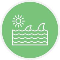 Shark Line Circle vector