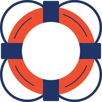 Life Ring Color Icon vector