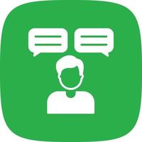 Chat Glyph Round Corner vector